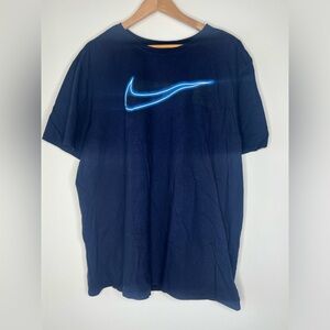 Nike JDI T-Shirt Mens Size 2XL Blue Solid Graphic Logo Tee 561416-41S